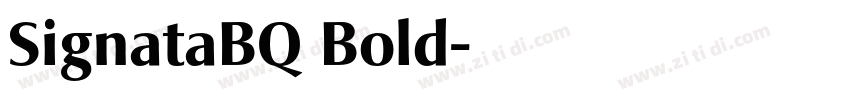 SignataBQ Bold字体转换